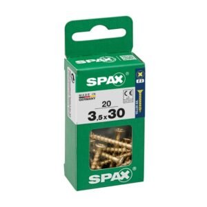 Tornillo Spax Cabeza Plana Bicro 3.5x30 S - 20 unidades