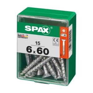 Tornillo Spax Trx Cabeza Plana Cincado 6x60 M - 15 unidades