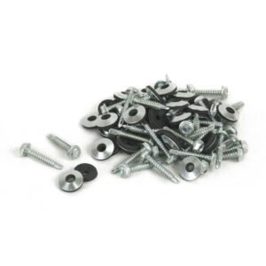 Tornillo hexagonal 8x1" + Arandelas de neopreno x 50 unidades Werken