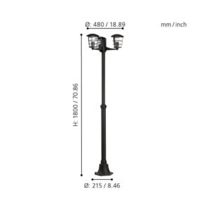 Lámpara De Pie Eglo Aloria 3X60W